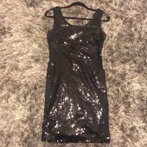 Beautiful Black Sequin Party Dress